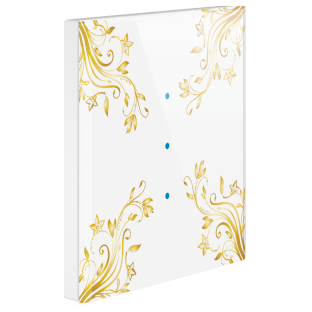 2  KenarDesenli Beyaz Renk