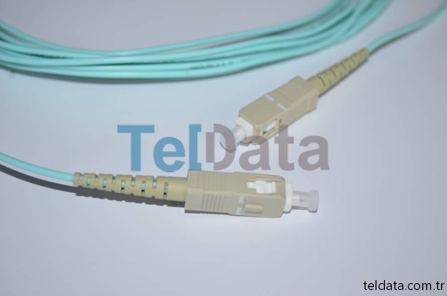 SC SC Fiber Patch Cord, MultiMode, Duplex, OM3 01
