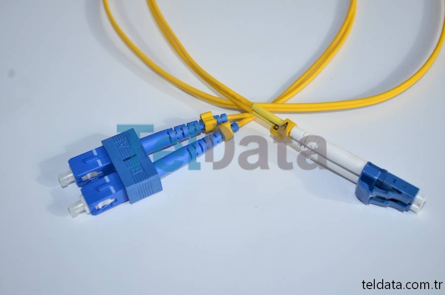 SC LC Fiber Patch Cord, Single Mode, Duplex, UPC 04