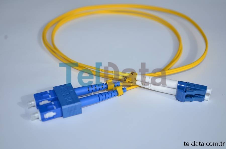 SC LC Fiber Patch Cord, Single Mode, Duplex, UPC 07