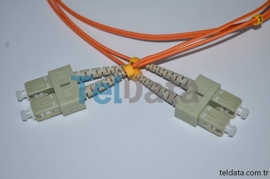 SC SC Fiber Patch Cord, MultiMode, Duplex, OM2 02