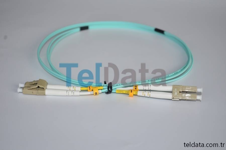 LC LC Fiber Patch Cord, MultiMode, Duplex, OM3 06