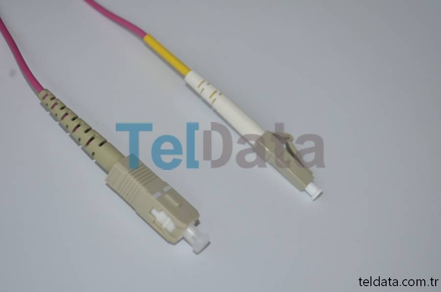 SC LC Fiber Patch Cord, MultiMode, Simplex, OM4 01
