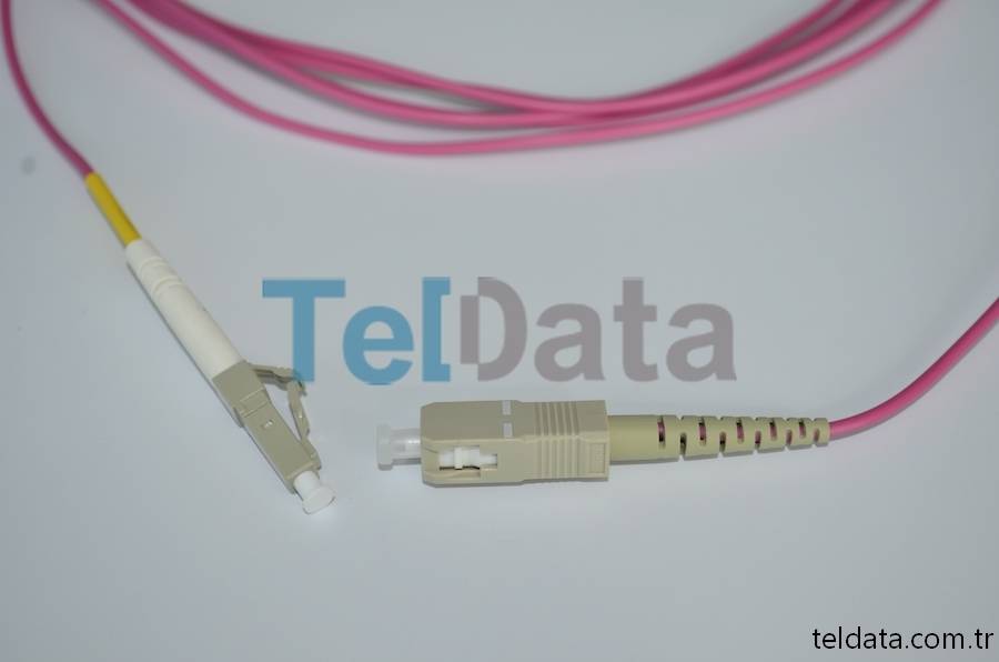 SC LC Fiber Patch Cord, MultiMode, Simplex, OM4 02