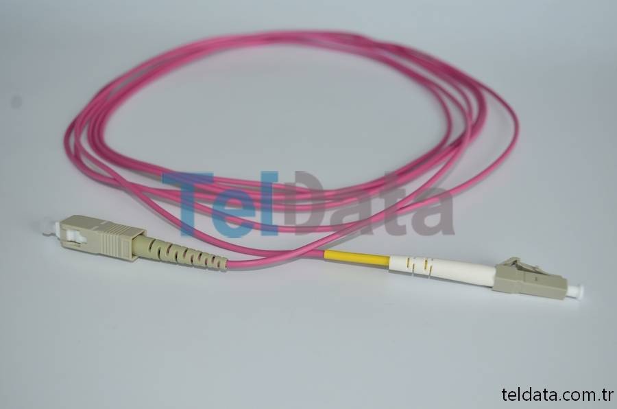SC LC Fiber Patch Cord, MultiMode, Simplex, OM4 03